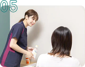 初めての方でも安心、院内で下剤の服用可能